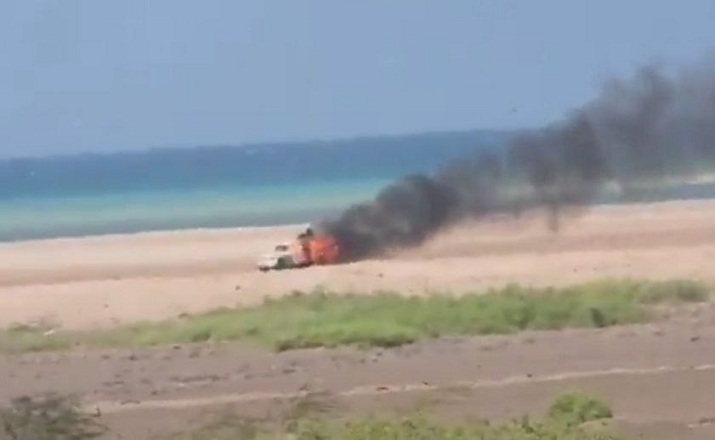 القوات الحكومية تعلن تدمير خمس مركبات عسكرية للحوثيين في ذوباب غربي تعز